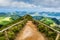 Walking path leading to a view on the lakes of Sete Cidades, Azores