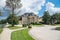 Walking path leads to residential house