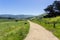 Walking Path at the Mori Point park, Pacifica, Pacific Ocean coastline, California