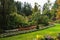 The walking paths in Sunken Garden