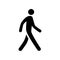 Walking person man silhouette icon sign