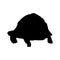 Walking Radiated Tortoise Silhouette. Good To Use For Element Print Book, Animal Book and Animal Content