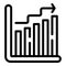 Walking recording graph icon outline vector. Body motion tracker