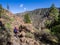 Walking from Roque Nublo to Tejeda on Gran Canaria, Canary Islands, Spain