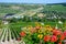 Walking in Sancerre, medieval hilltop town and commune in Cher department, France overlooking the river Loire valley with