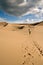 Walking on sand dunes