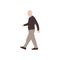 Walking senior erson sihouette illustration