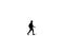 Walking silhouette man cartoon animation. Loop animation  4K video .