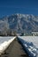 Walking in the snow in Schaan in Liechtenstein 16.1.2021