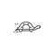 walking tortoise icon. Element of speed for mobile concept and web apps illustration. Thin line icon for website design and