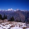 Walking towards the Kuari pass in the Garhwal mountains, Uttarakhand, India
