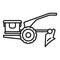 Walking tractor icon, outline style
