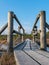 Walking trail in Kemeri moorland, early spring day, Kemeri national park