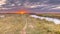 Walking trail in Tidal Marshland nature reserve Saeftinghe