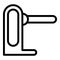 Walking turnstile icon, outline style