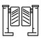 Walking turnstile icon, outline style