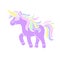 Walking unicorn icon on the white background