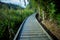 Walking way path in lake methason one of most popular traveling destination in southland, new zealand