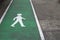 Walking way for the safety of traveling. Symbol for pedestrian paths.