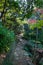 Walkpath and stone stairs in garden