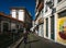 Walks along the train station. Stairs and squares of the old city of Porto. Portugal.