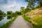 Walkway along Harlem Meer in Central Park, Manhattan, New York City