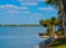 The walkway along Tampa Bay at Philippe Park in Safety Harbor, Florida.