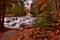 The Walkway along Waterfalls on the Ontonagon River in Autumn