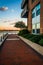 Walkway along the waterfront at Battery Wharf, in Boston, Massachusetts.