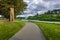 Walkway alongside the river Manawatu in Palmerston North