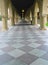 Walkway with Arches and Checkered Floor