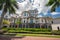 Walkway with arching trees photo