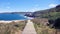 Walkway on the Bouddi Coastal Walk, New South Wales Australia. A pathway on the clifftops