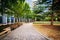 Walkway and buildings at Johnson & Wales University, in Charlotte, North Carolina.