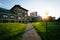 Walkway and buildings at sunset, at the Wentworth Institute of T