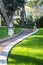 Walkway with Green Grass