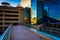 Walkway and the Hyatt Regency Hotel in Baltimore, Maryland.