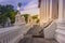 The walkway inside the temple With beautiful construction