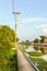 Walkway in Khlong Preng canal at country Chachoengsao Thailand