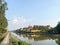 Walkway in Khlong Preng canal at country Chachoengsao Thailand