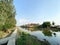 Walkway in Khlong Preng canal at country Chachoengsao Thailand