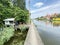 Walkway in Khlong Preng canal at country Chachoengsao Thailand