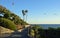 Walkway near the Veterans Monument in Heisler Park located in Laguna Beach, California.