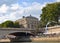 Walkway Stone wall along Siene River, Paris