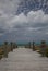 Walkway to Bight Beach, popcorn clouds