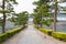 Walkway in toyama castle historic landmark in toyama japan.