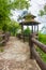 Walkway or walkpath with old pavilion in thailand.
