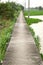 Walkway in waterfront Khlong Preng Chachoengsao Thailand