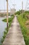 Walkway in waterfront Khlong Preng Chachoengsao Thailand