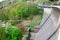 Wall of Agger dam in Gummersbach